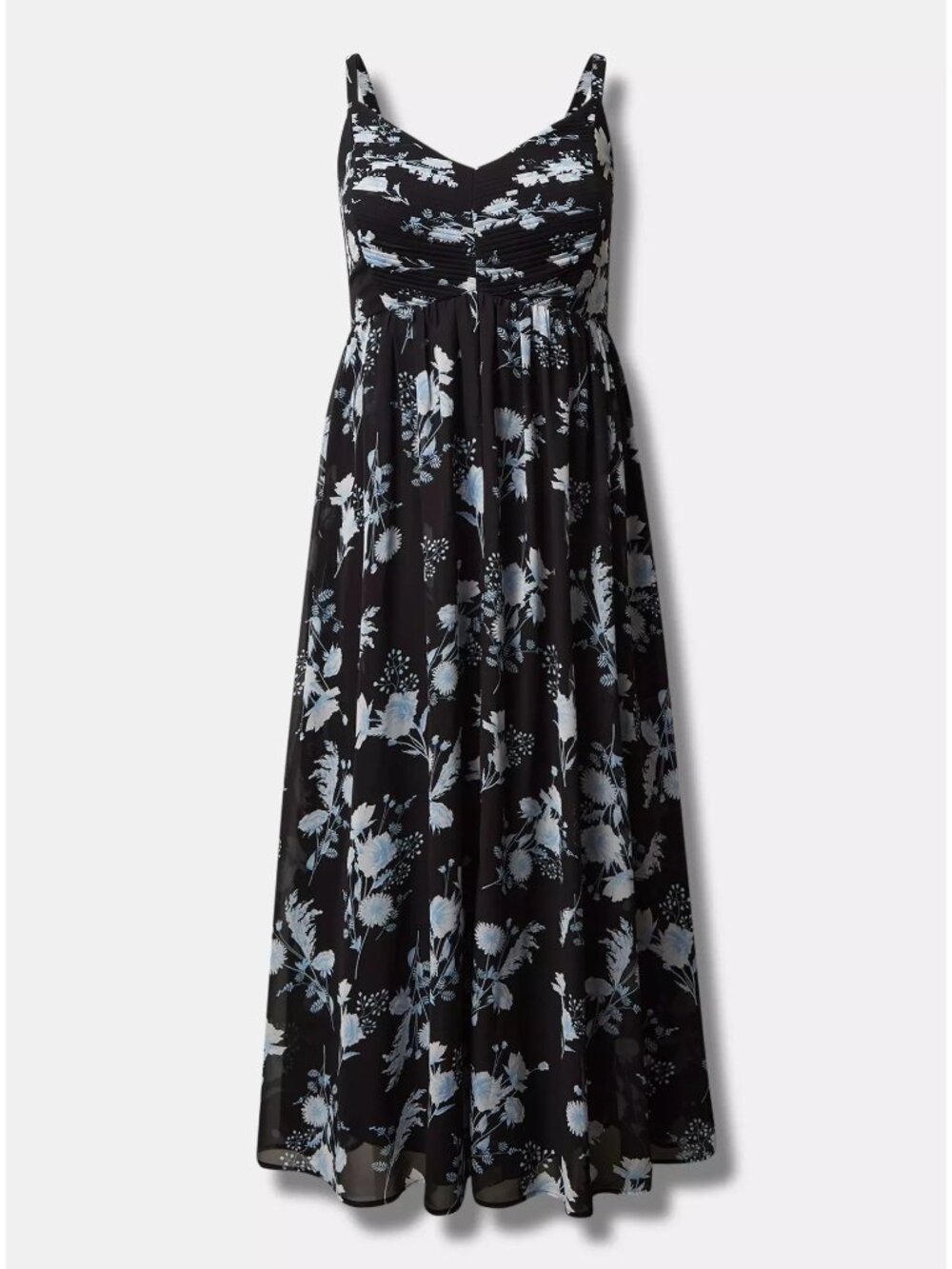 Torrid Chiffon Blue Floral Maxi 🤍